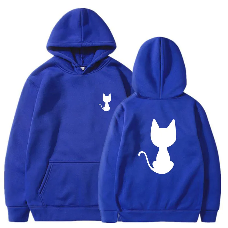 Fashionable new autumn long sleeved printed drawstring pocket loose hooded Korean sweatshirt with drawstring hoodie casual top