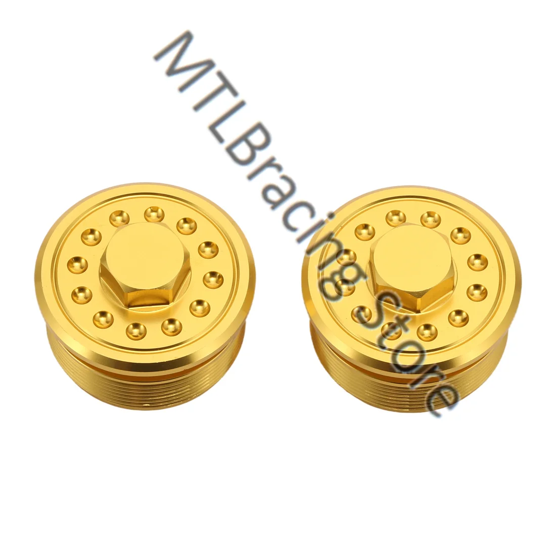 Black/Gold Front Preload Fork Caps Upper Bolts For HONDA CB600F Hornet 2007-2008 51454-MFG-D01
