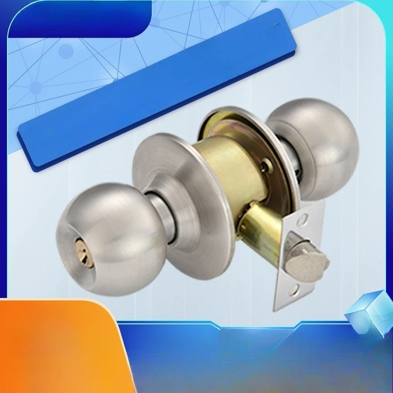 

587SS ET Bedroom Door Lock Stainless Steel Bathroom Ball Lock for Wooden Door Cross Border Processing
