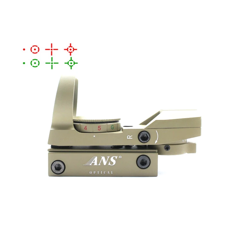 レールマウント付き戦術ホログラフィックリフレクティブサイト、4枚のレチクル