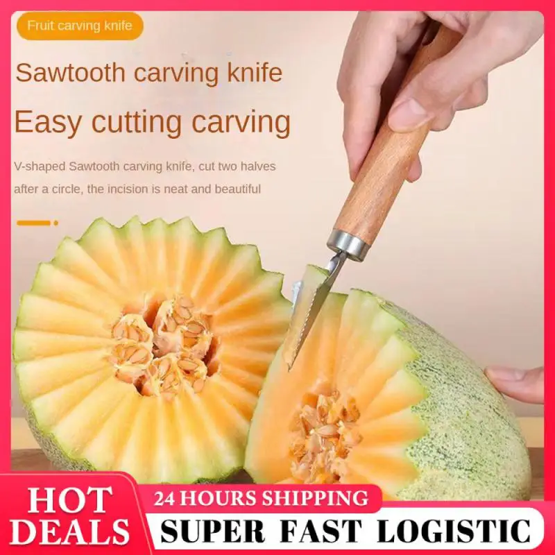 Fruit Knife Inhibiting Wall Mount Watermelon Spoon Watermelon Artifact Fruit Spoon Durable V-shaped Pineapple Fork