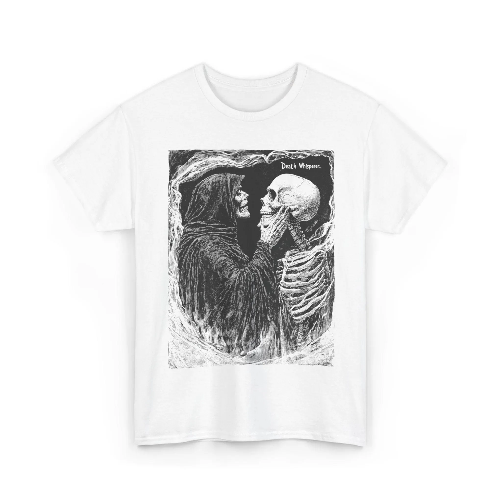 

Готическая рубашка Grim Reaper Dark Fantasy Witchy Эстетическая футболка Macabre Skeleton Art Horror Подарок Оккультная рубашка Смерть Мужская одежда