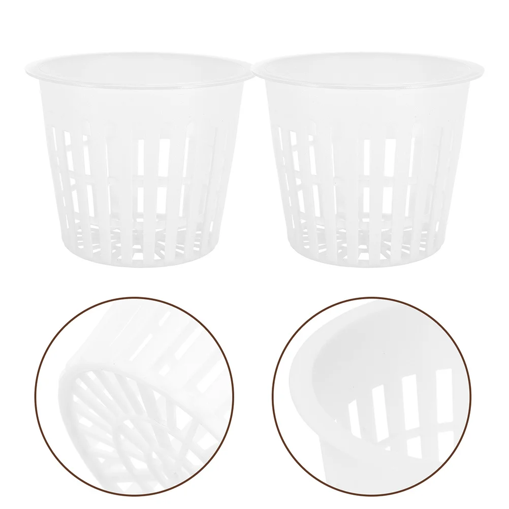 

15 шт., корзина для горшков с гидропонной сеткой, 4 дюйма, пластиковые сетчатые горшки с прорезями, детские горшки, принадлежности для выращивания растений на балконе, гидропонные чашки