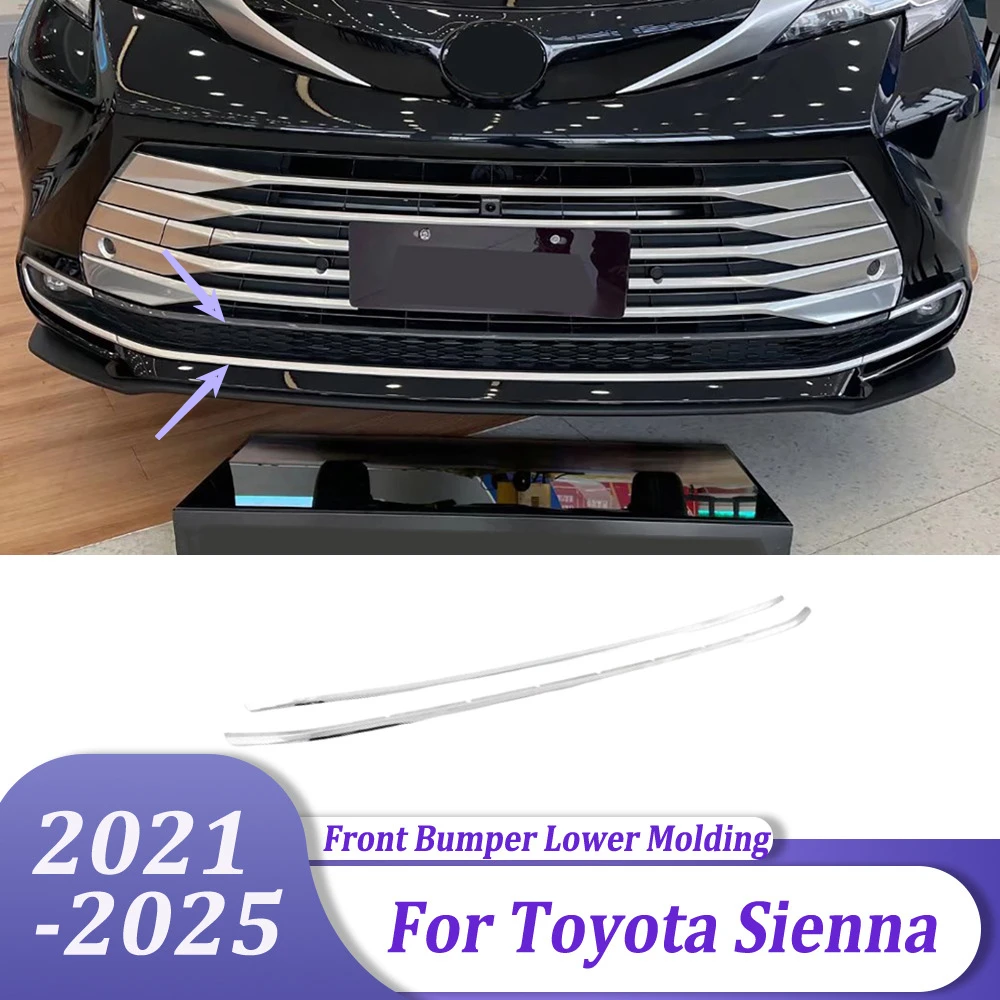 المصد الأمامي السفلي الشبكة الغطاء السفلي صب الكسوة اكسسوارات السيارات لتويوتا سيينا 2021 2022 2023 2024 2025 #1