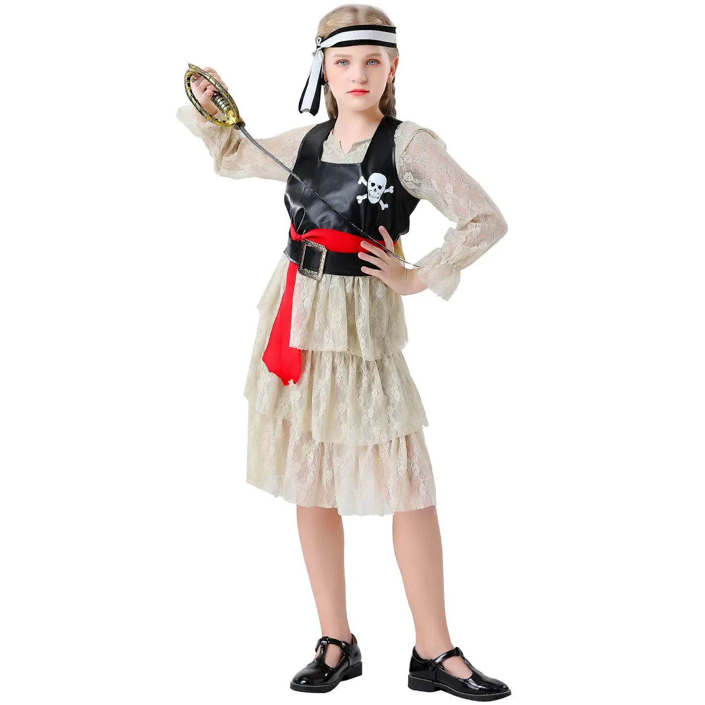 

Halloween Fantasia Infantil Role Play Clothes Girls Kids Pirate Cosplay Costumes Children Fancy Dress Carnival Party Outfit