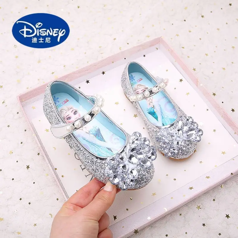 ディズニープリンセスシューズ2025、エルサグリッタークリスタルシューズ（女の子用）、キラキラドレスアップ＆パフォーマンス