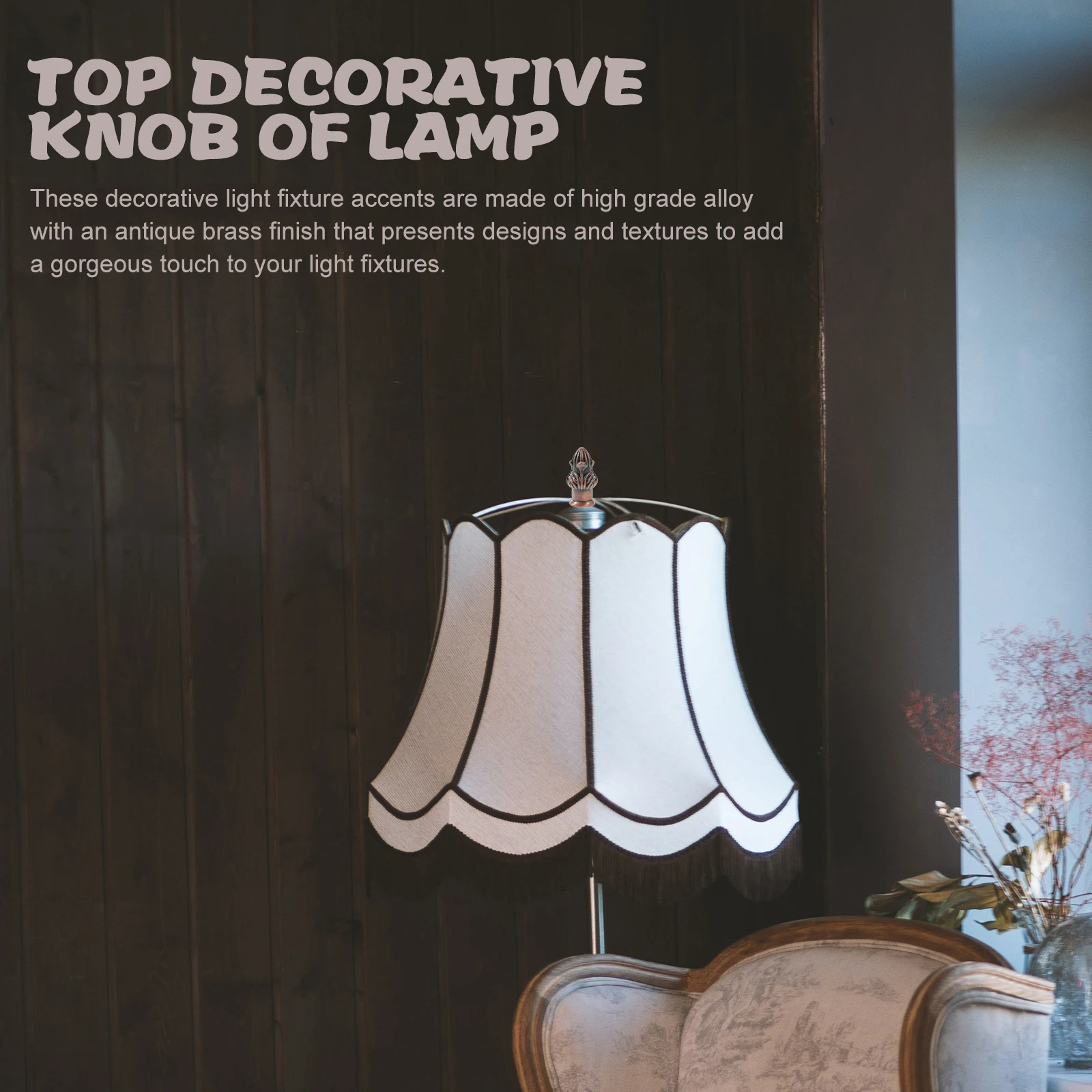 

6pcs Tapped Desk Lamp Decoration Light Screw Caps Lamp Finials Caps Tapped Fixture Accents Durable Modern Style