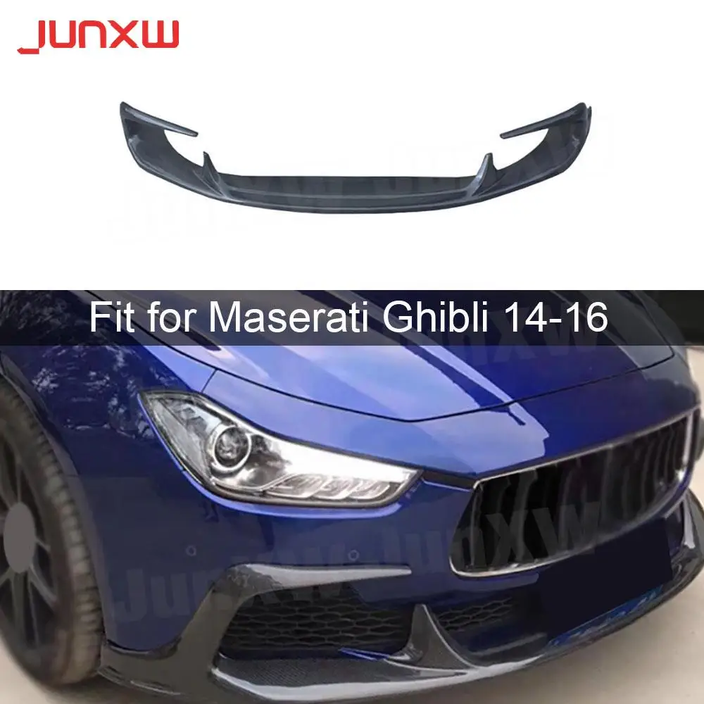 

Carbon Fiber Front Bumper Wrap Shovel Chin Lip Spoiler Bodykits for Maserati Ghibli 2014 2015 2016 2017 FRP Car Guard Styling