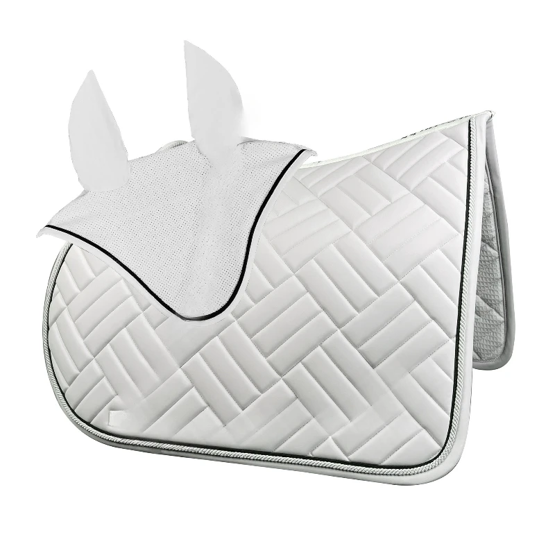 

Equestrian equipment Equestrian earmuffs + saddle pads multi-color two-piece set of knight riding equipment of the same color