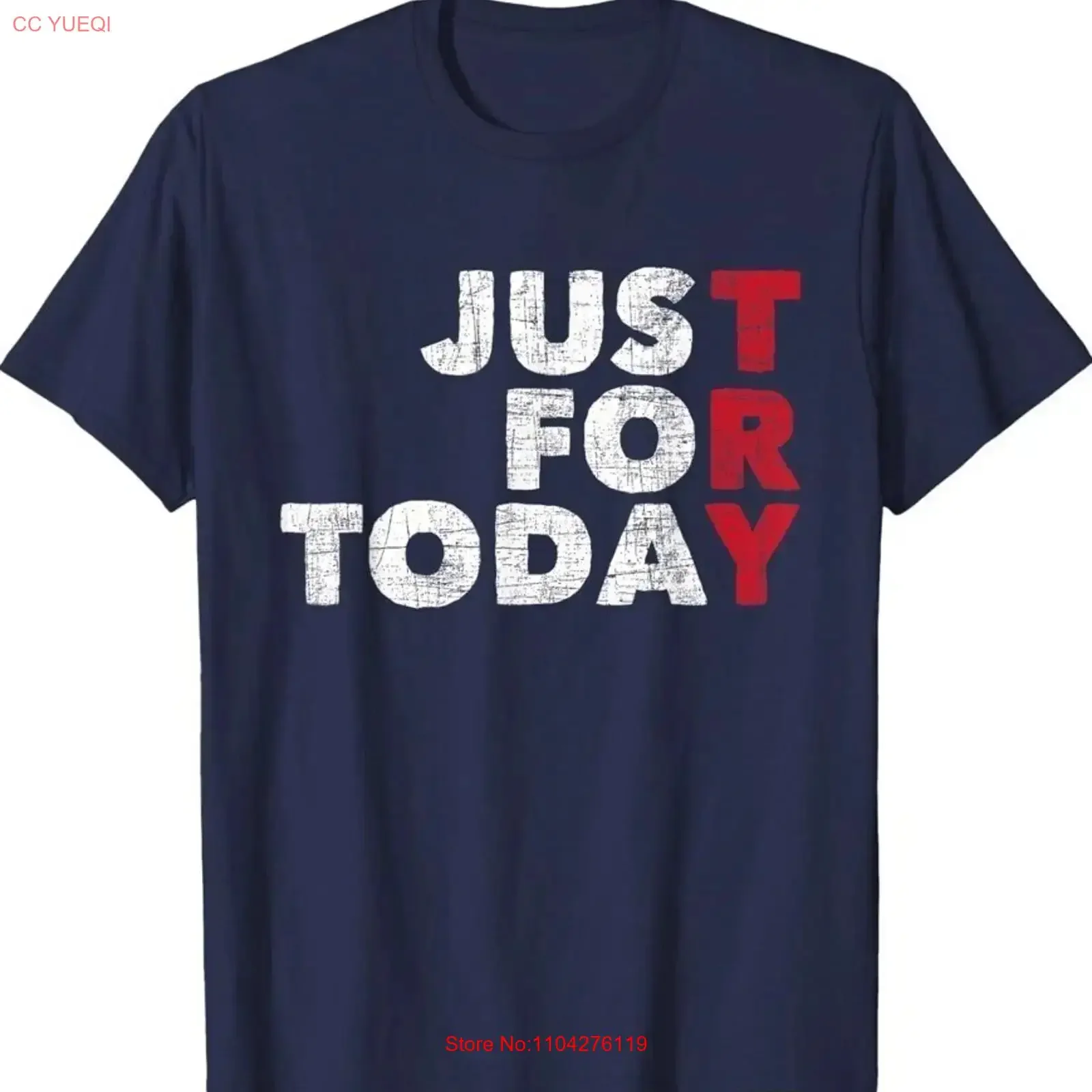 Just For Today Sobriety Try Anniversary Sober T Shirt vintage Washed Unisex Casual Soft Top For Everyday Wear Versatile