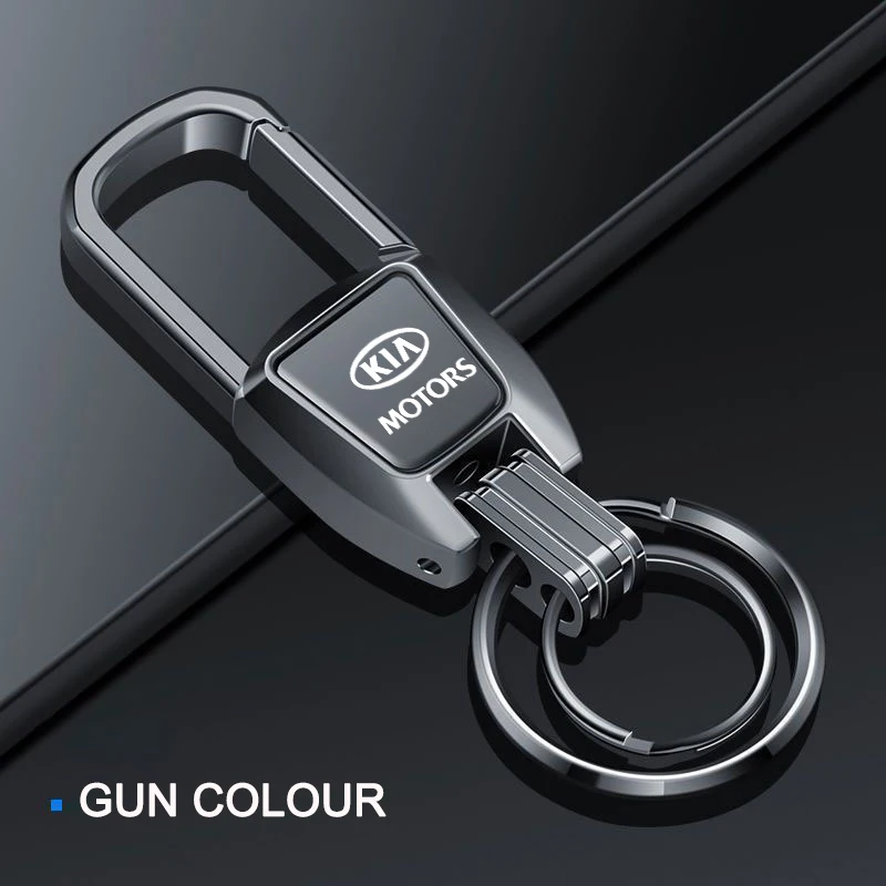 Metal carro emblemas chaveiro chaveiro corrente anti-perda chaveiro pingente para kia rio ceed sportage soul sorento k2 k5 flip acessório