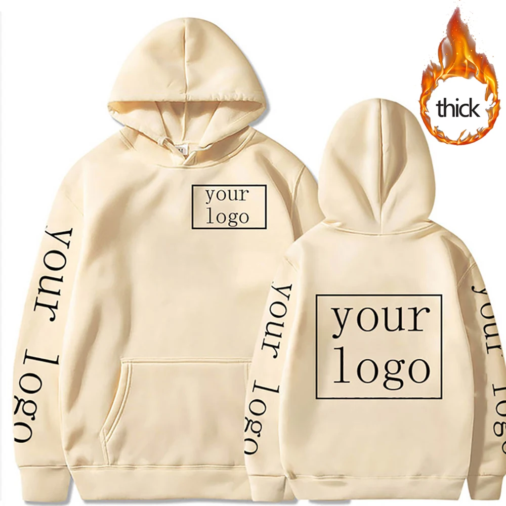 Your OWN Design Brand Logo/Picture Custom Hoodies Men Women DIY Sweatshirt Thicken Casual Loose Clothing 11 Color Fashion New