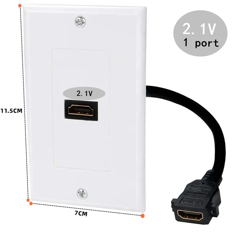 8K 2.1 Version 48Gbps 60Hz HDMI Compatible High-Definition Panel Wall Plug Welding Free Suitable For Engineering Wiring