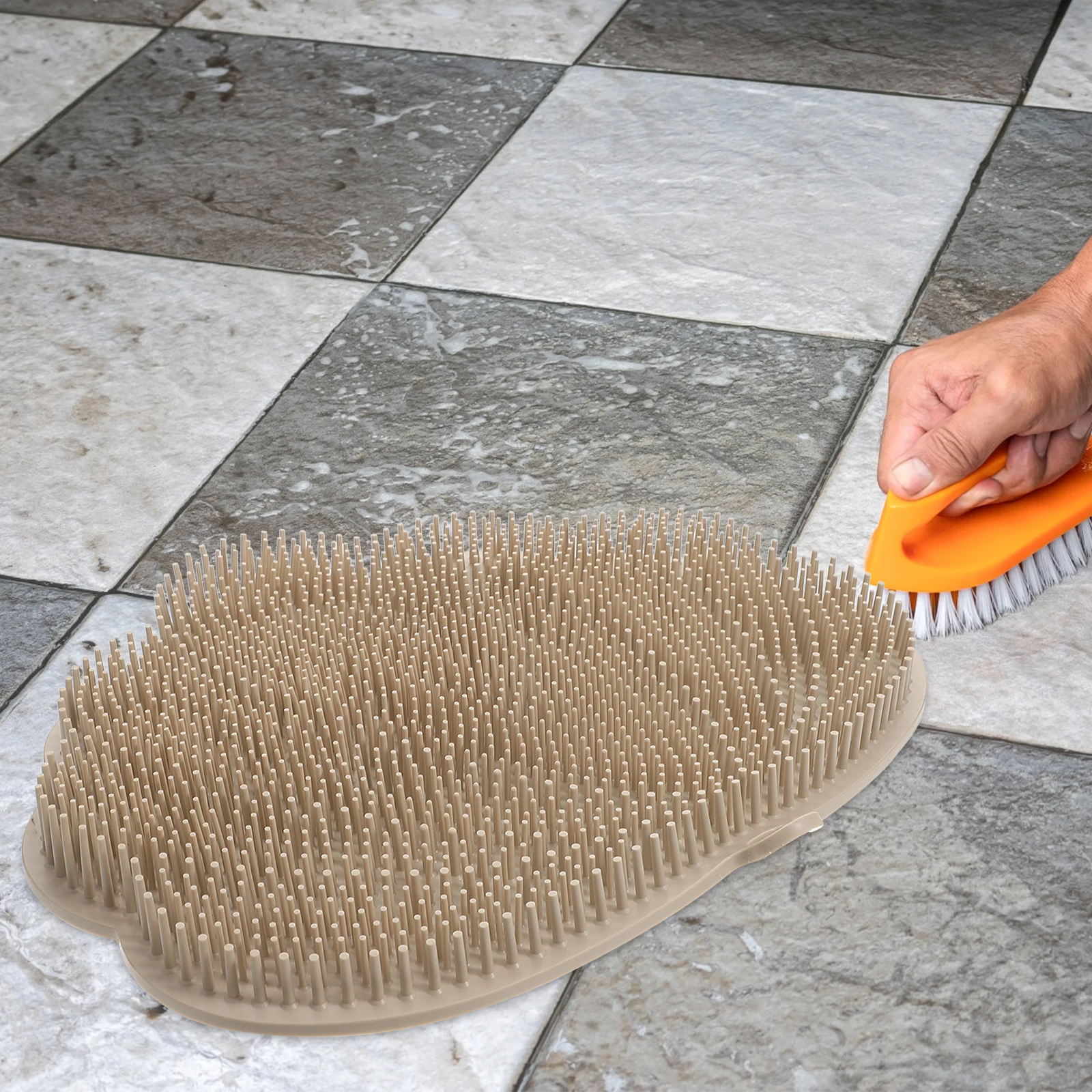 

Back Scrubber Shower Foot Bath Exfoliating Body Cleaner Non Slip Suction Cup Hands Free Back Scrubber For Shower Wall Mounted