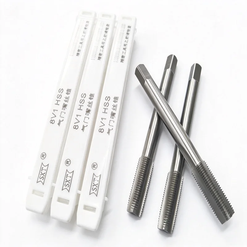 Tap and Die 5V1 5V2 6V1 8V1 8V2 10V1 10V2 12V1 Tire Valve Stem, Repair Tire Valve Stem Internal and External Thread Tool