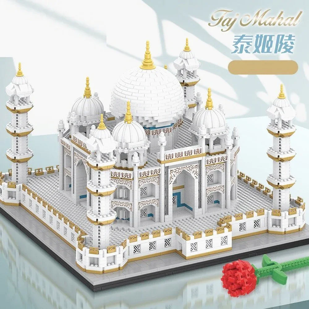 4036Pcs City MINI อิฐ Taj Mahal สถาปัตยกรรมที่มีชื่อเสียงของโลก Micro รุ่นอินเดีย Building Blocks Creative ชุดเมืองของเล่นเด็ก