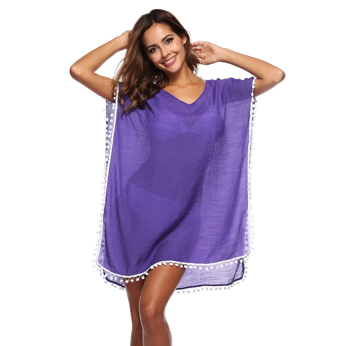 

Beach Blouse Amazon Cross-border New European And American Bikini Hollow Blouse Knitted Sunscreen Clothing Wholesale