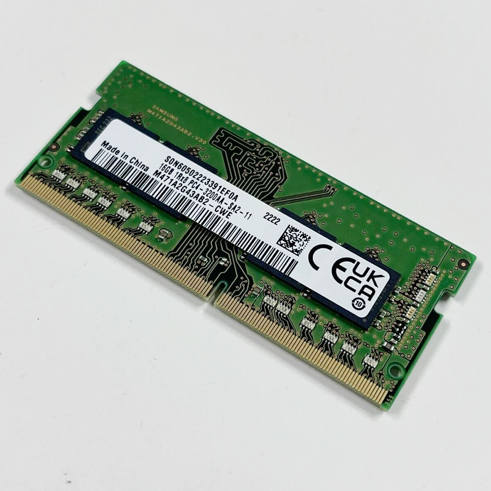 

1 шт. M471A2G43AB2-CWE для Samsung RAM DDR4 3200 16 ГБ 16G 1RX8 PC4-3200AA Память для ноутбука Быстрая доставка Высокое качество