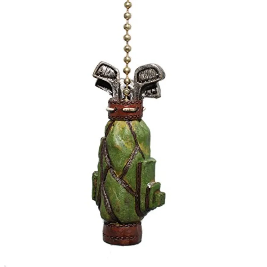 Golfer Golf Bag Ceiling Fan Pull Light Chain Decor