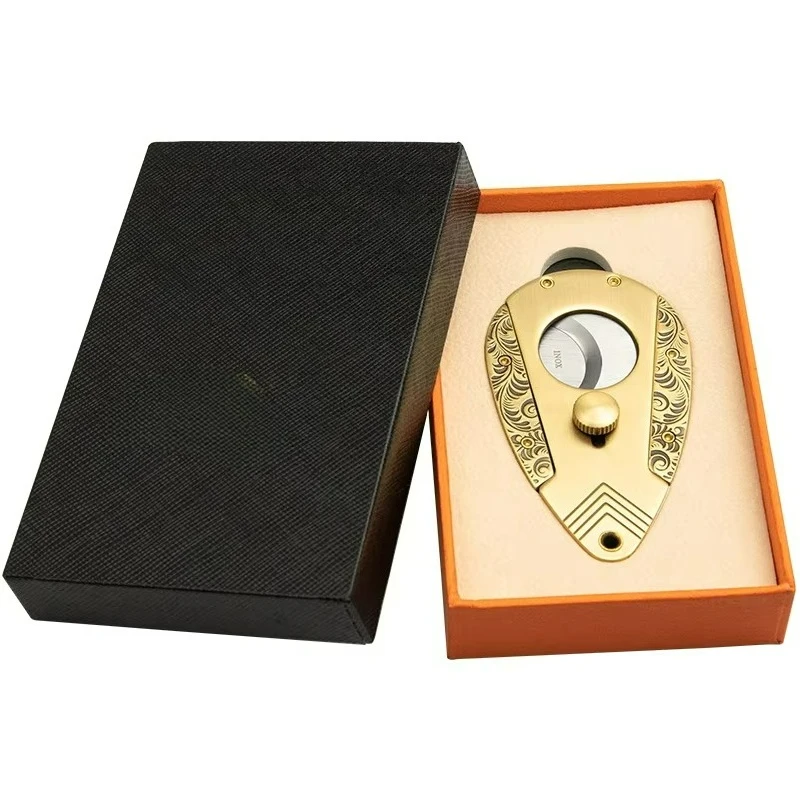 Tagliasigari Accessori per sigari Tagliasigari portatile da viaggio per sigari in acciaio inossidabile