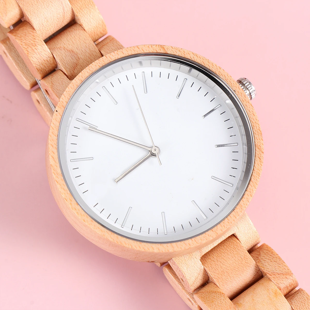 

Wooden Watch Quartz Wristwatch Lightweight Comfortable Stainless Steel Buckle Women Elegant Gift Mom Relatives Precise