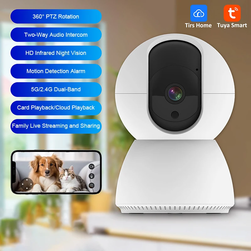 Factory Hot Sale Luxury Outdoor Audio Wifi Pet Monitor Two Way Talk Wireless Smart Camera Motion Detection HD Night Vision