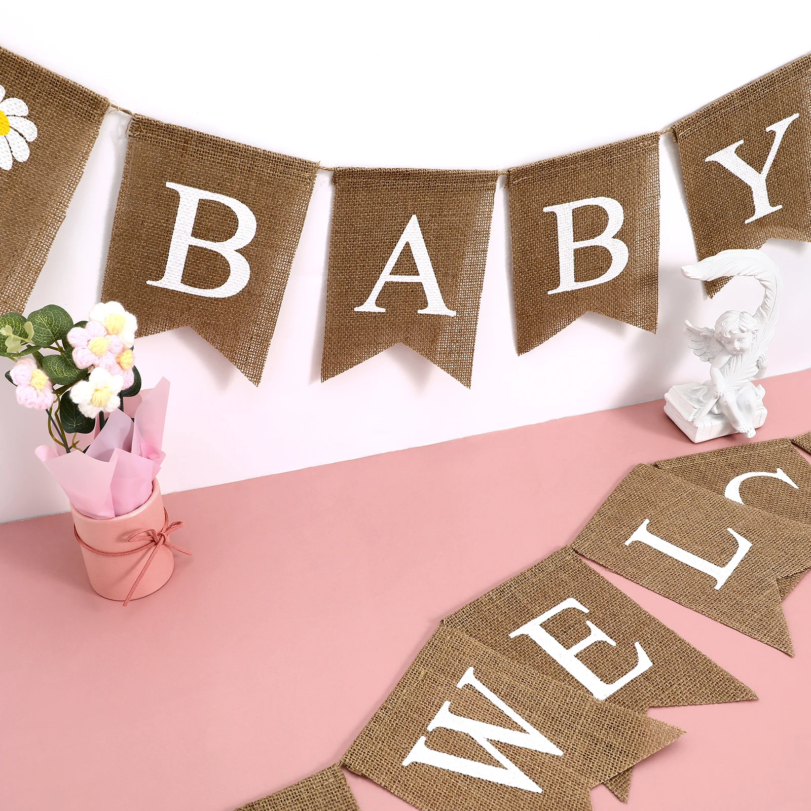 

1Set Swallowtail Banner Cartoon Baby Birthday Party Decoration Hanging Ornament for Wall Window Door Mantel Kitchen Fireplace