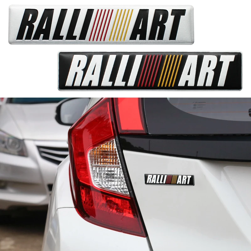 3D Metal Car Logo Sticker Metal Badge Emblem Decal For Mitsubishi Ralliart Lancer 9 Outlander ASX L200 Pajero Colt Accessories