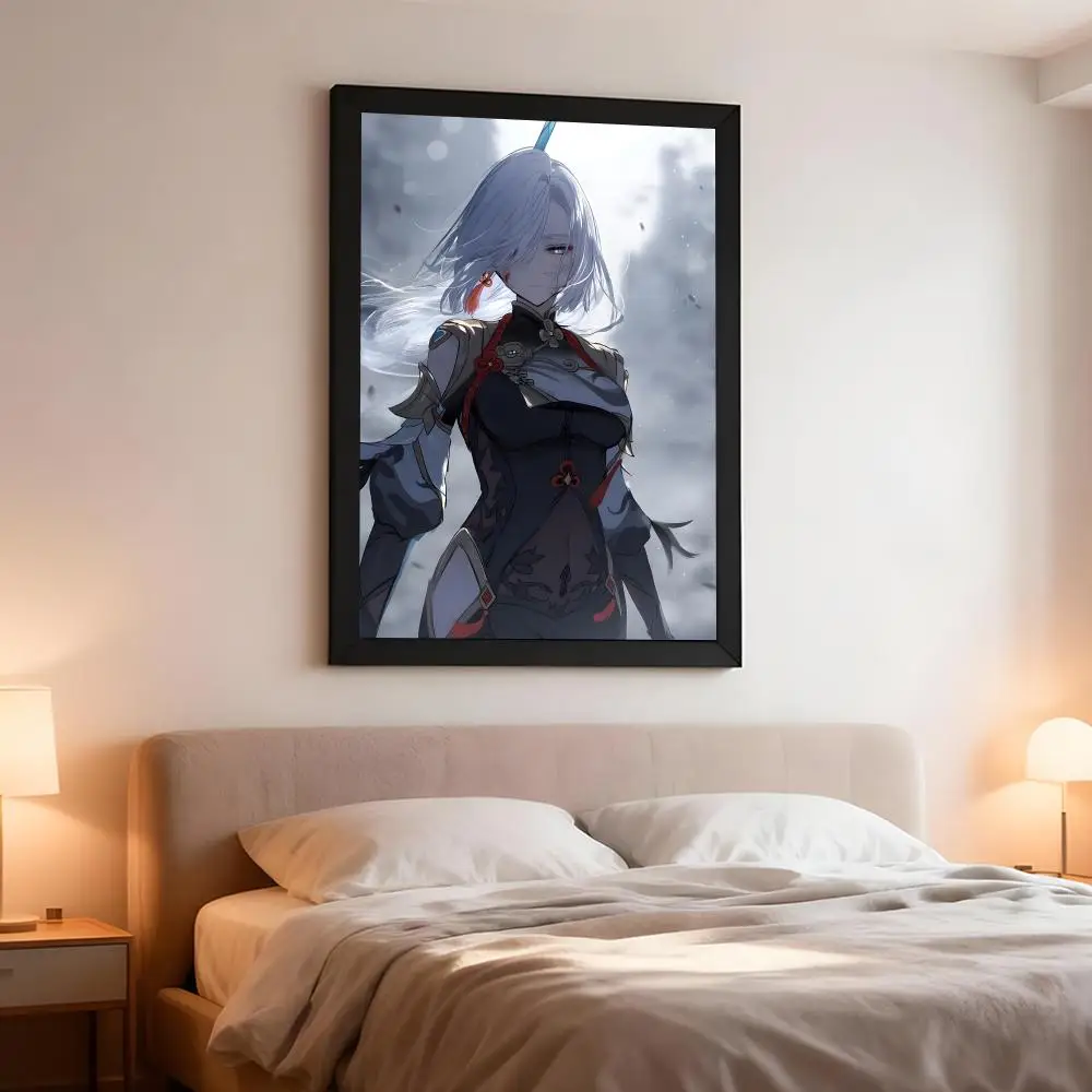 game character G-Genshin Impact ShenHe Poster Artistic Instant Peel-Off Wall Decor Atmosphere Setter for Bedside & Shared Room