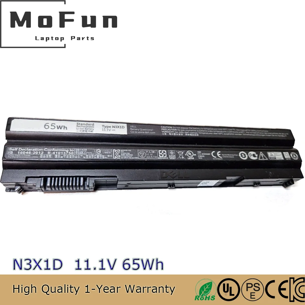 N3X1D 11.1V 65Wh Laptop Battery for Dell Latidude E5520 E6420 E6430 E6520 E6530 E6540 Precision M280 T54FJ
