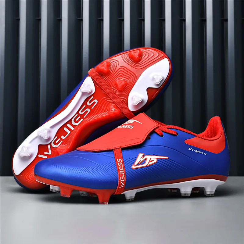 High Quality Long Spike Football Shoes Men Original Blue Men's Soccer Shoes Professional Outdoor Non-slip Training Shoes For Men