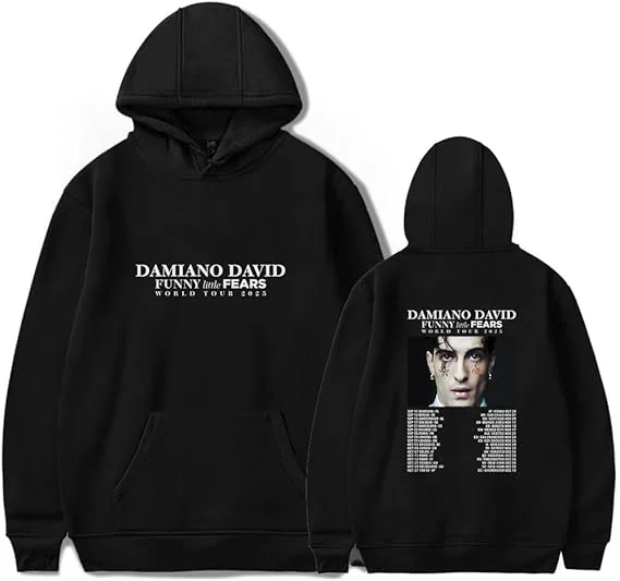 

Толстовка с капюшоном Damiano David Funny Little Fears World Tour 2025 для мужчин и женщин, повседневная толстовка
