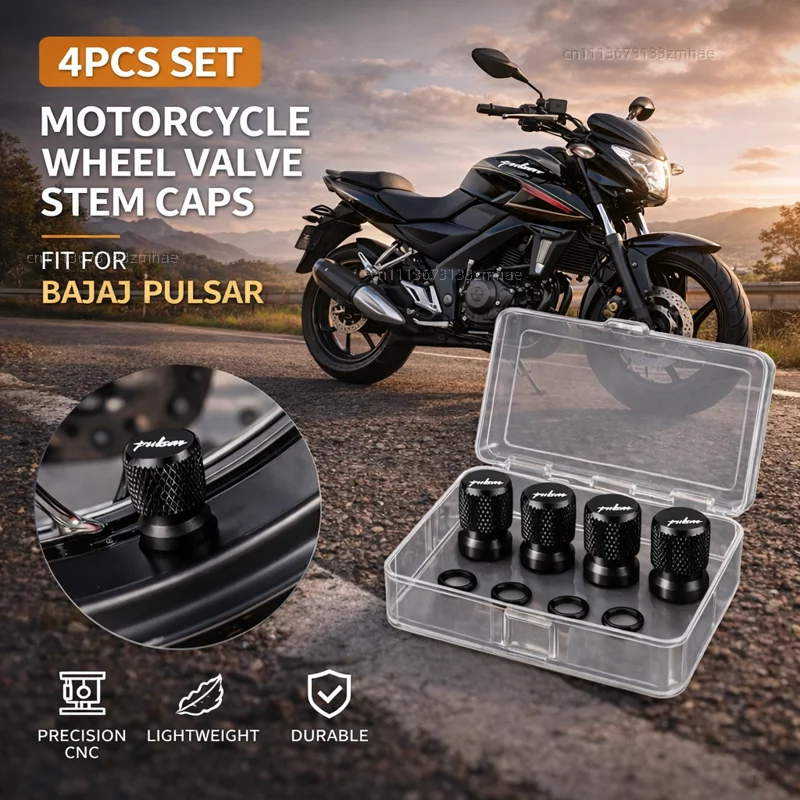 Para Bajaj Pulsar 200 NS/200 RS/200 AS 200RS 200NS 200AS Accesorios para Motocicleta Tapa de Válvula de Neumático de Aluminio CNC Cubierta de Puerto de Aire