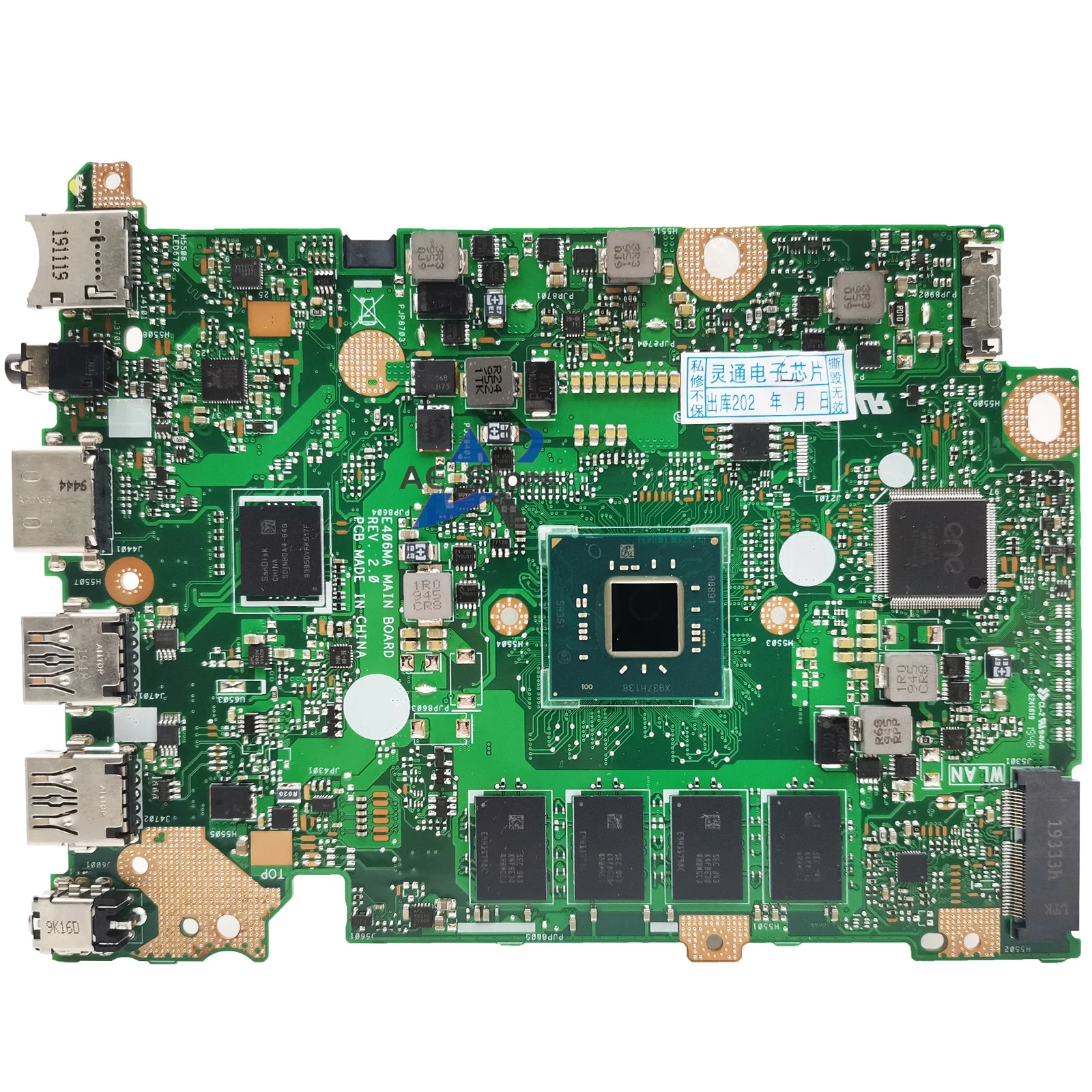 E406MA  Mainboard E406 E406M L406MA E406MAS Laptop Motherboard N4000 N5000 4GB-RAM SSD-64G/128G MAIN BOARD