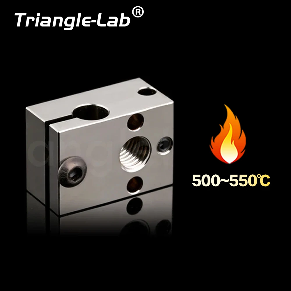 Trianglelab Dragon Heat Block for V6 Hotend / Dragon Hotend Plated Copper Maximum Heat-Resistant Temperature 500-500℃