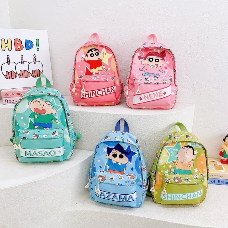 

Crayon Shinchan Nohara Shinnosuke Kazama Tōru Cartoon Cute Color Matching Backpack Peripheral All-match Schoolbag Student Gift