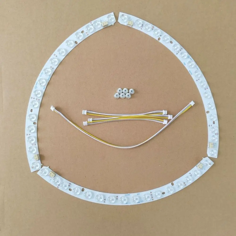 Ceiling Fan Light Replacement LED Strip Curved Lens Module High Intensity Light Source Dimmable Indoor Lamp Upgrade Kit