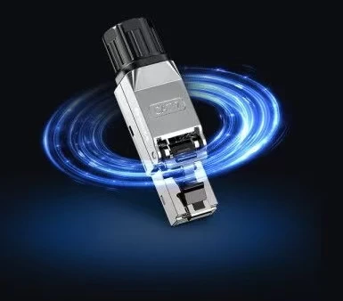 Cat8 Cat7 Cat6A RJ45 Shielded Toolless Plug High Bandwidth 2000MHz 40G Connector For 22AWG 24AWG Network Wiring Projects