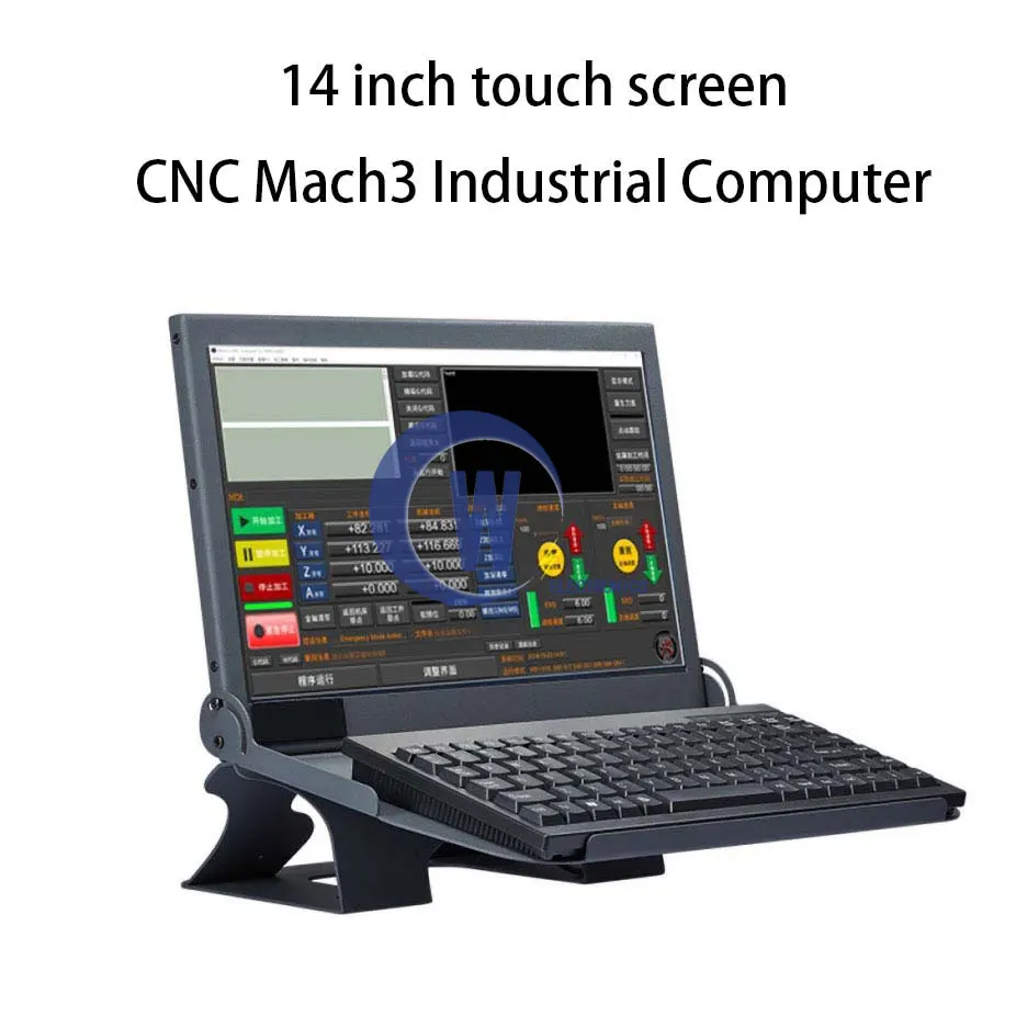 14 Inch Touch Screen Industrial Control Computer with RS232 Serial Port Windows XP Mach3 Software for Universal CNC Router Use