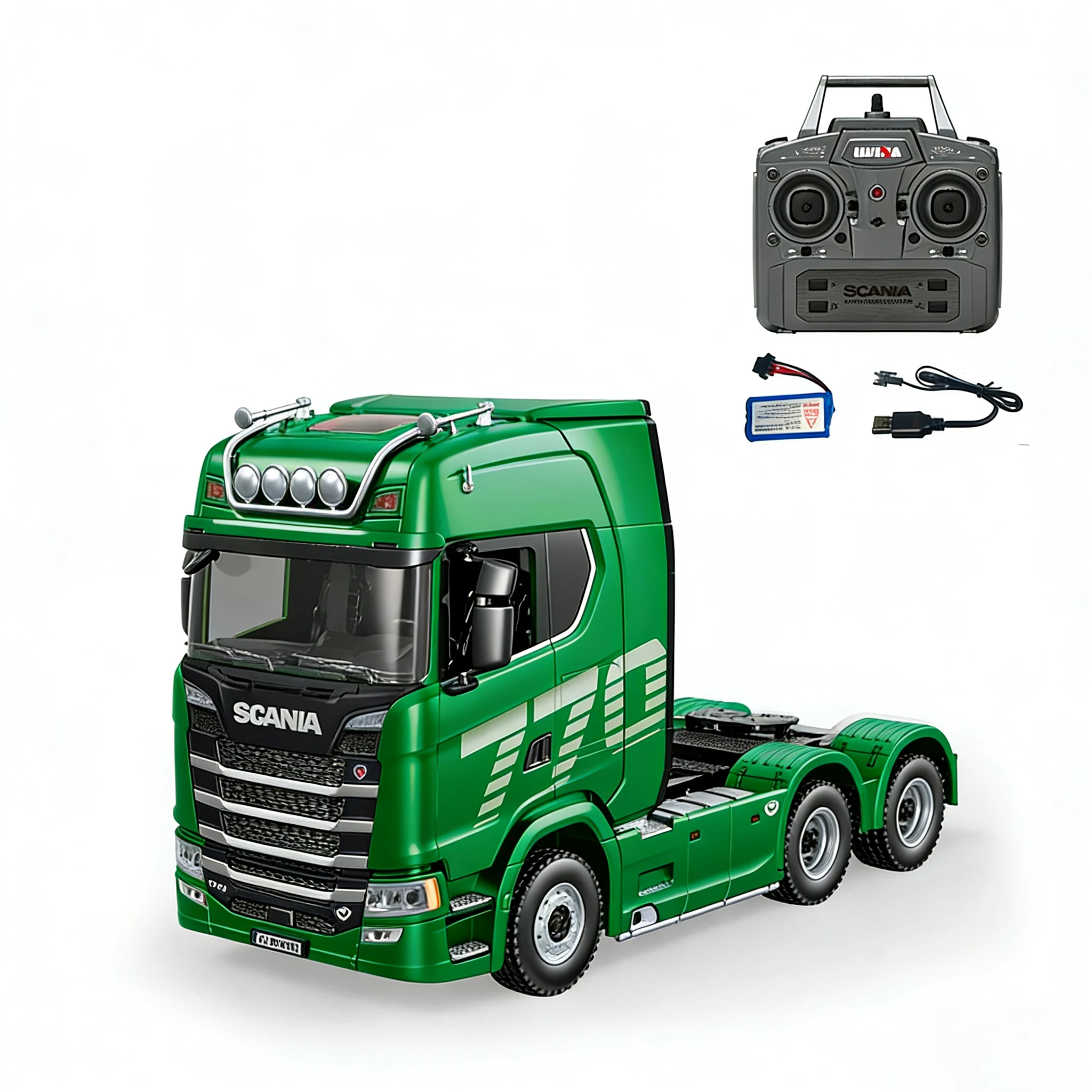 HUINA 1501 770S Legering Tractor 19CH RC Truck 1/18 2.4G afstandsbediening Techniek Trailer Truck met Licht Geluid Speelgoed XMAS Geschenken