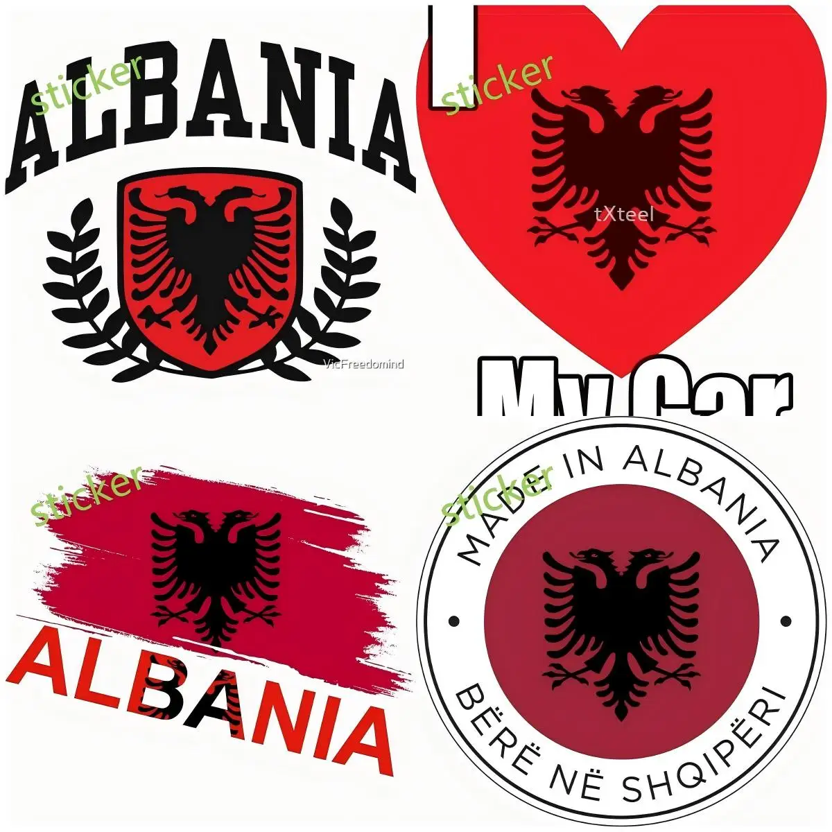 

Albania Vinyl Car-Stickers Cover Scratch Waterproof for Bumper Laptop Suv Decal Auto Exterior waterproof Decoration