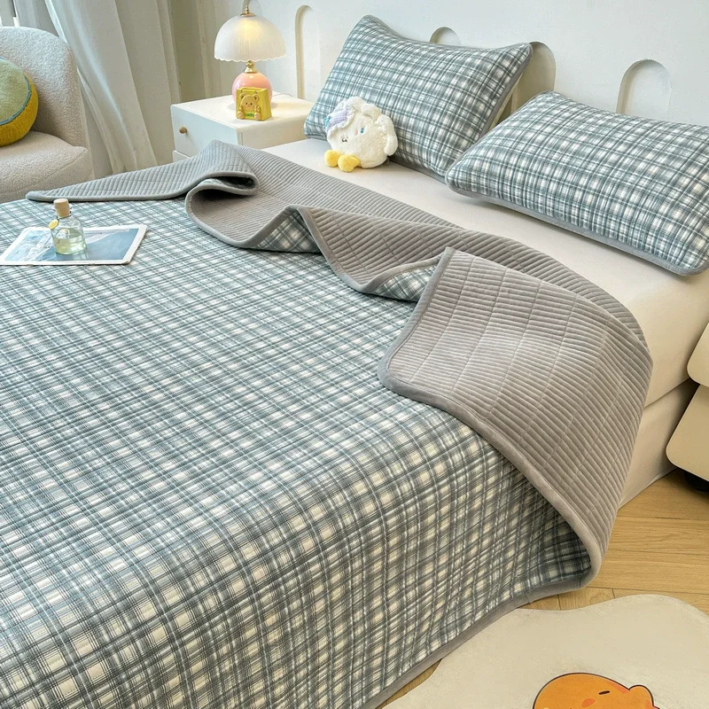 Spring Winter Warm Fleece Mattress Pad Thick Plush Cotton Topper Sofa Blanket for Bed Cold Weather Comfort Home Bedroom Decor