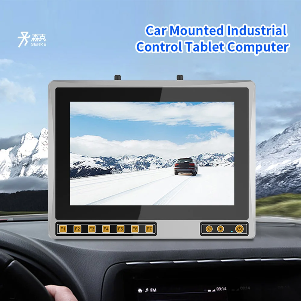Senke 10.1" 12.1" Agriculture Engineering Vehicles PC All In One Touch Industrial Panel Pc Touch Screen 3