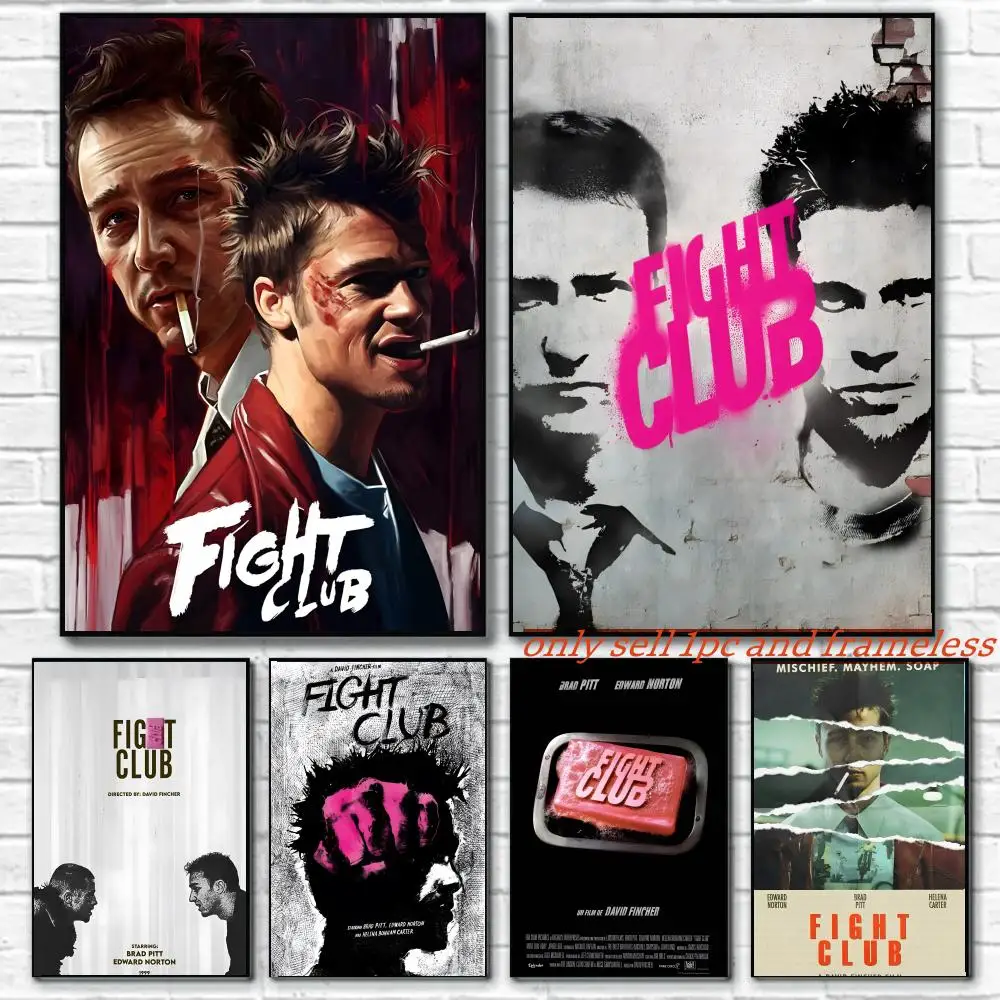 M-Movie F-Fight Club Poster Room Wall Art Decor Waterproof Poster For Home Bar Bedroom Decoration Gift