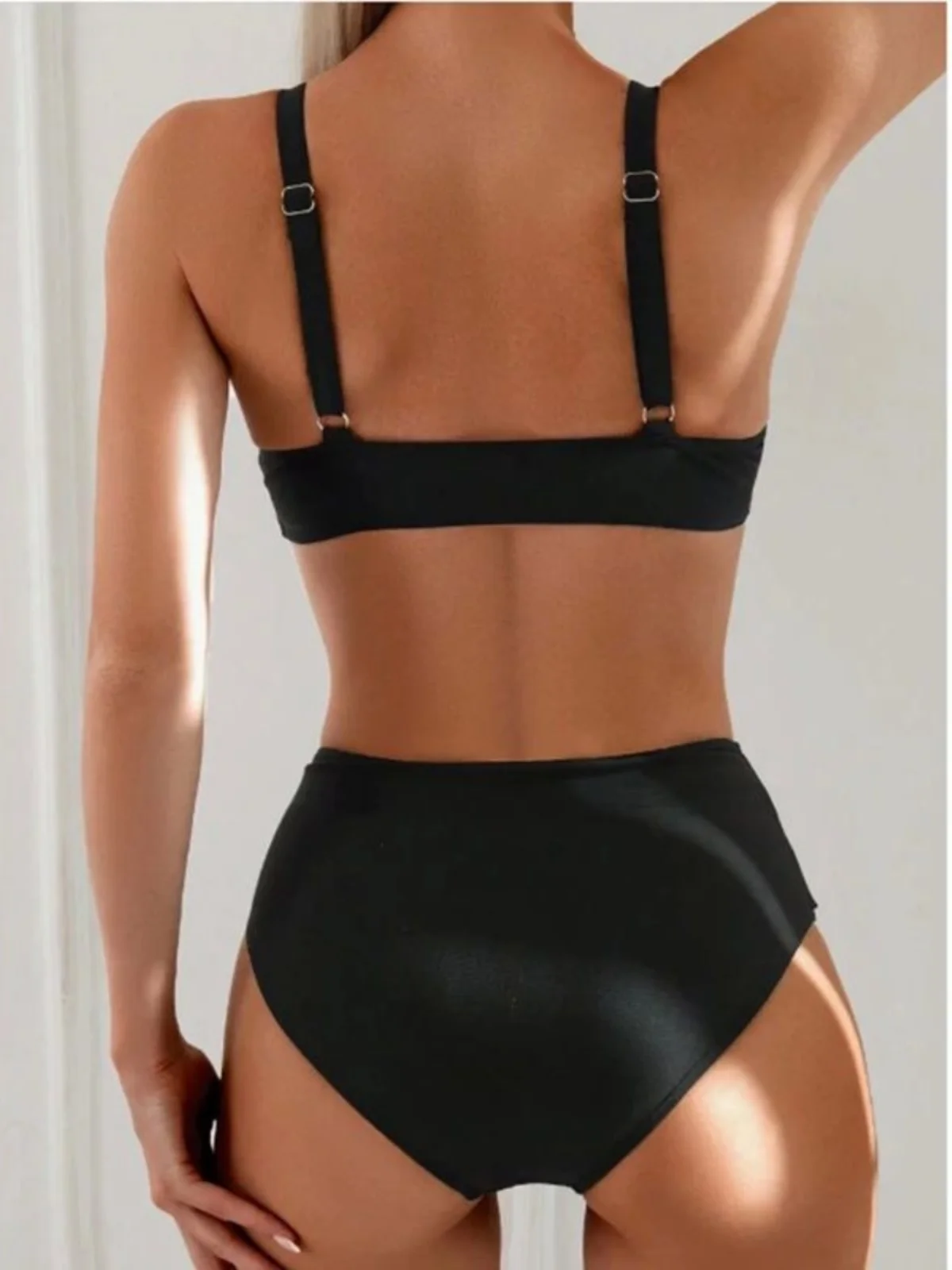 

Бал однотонный купальник с высокой талией, женский купальный костюм Ba, комплект из двух предметов, брюки ort Sve ort