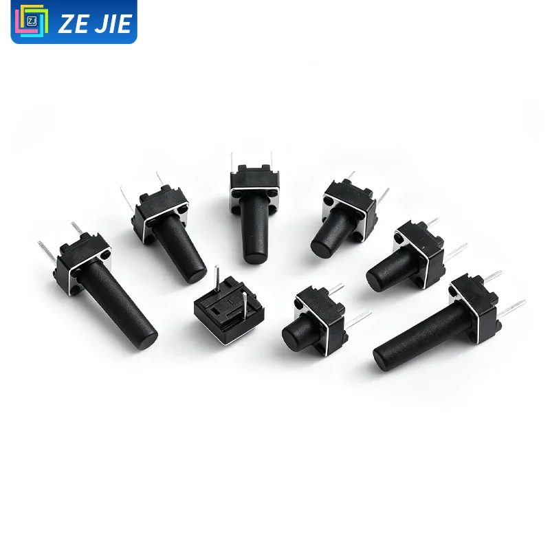 ZE jie  Tactile Switch, 2 Short Pins, 6×6×4.3mm-20H, 2 Pin Tact Button, Pin Length 3.5mm 6x6