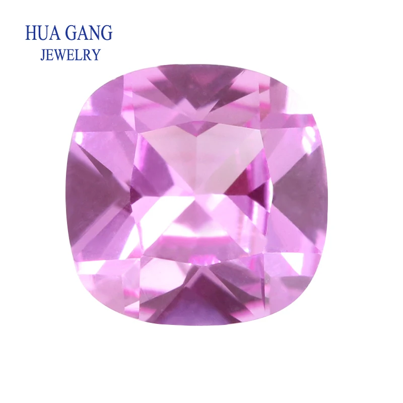 الأحجار الكريمة الاصطناعية اكسيد الالمونيوم الأحجار الكريمة وسادة قطع الشكل الأبيض الوردي الوردي الياقوت الأزرق الأحجار الكريمة للمجوهرات ترصيع مشمع