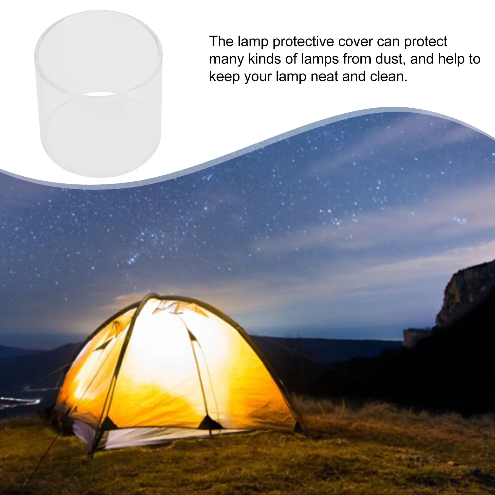 

Tent Light Cover Replacement Outdoor Lighting Glass Lampshade Modern Design Gentle Light for Camping and Gas Lamps