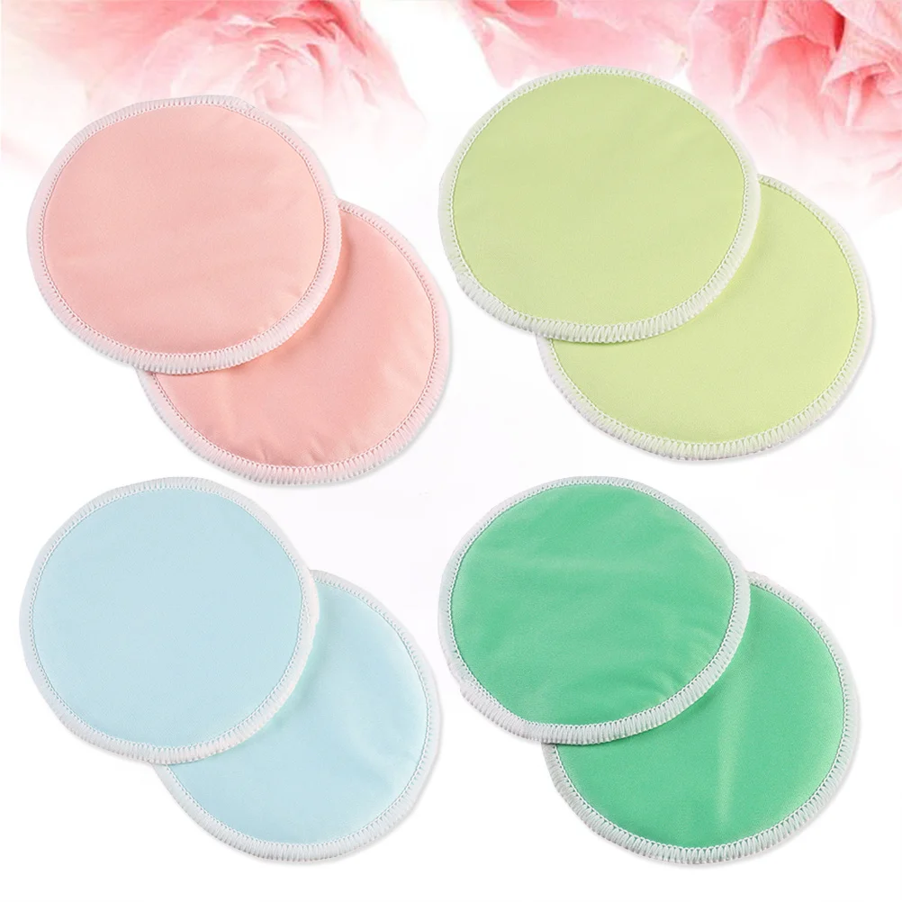 4 أزواج من وسادات التمريض المصنوعة من نسيج الخيزران ومضادة لثور المجرة ومضادة للتسرب وقابلة للغسل وسادات الرضاعة الطبيعية ماصة حمالة صدر قابلة لإعادة الاستخدام #1