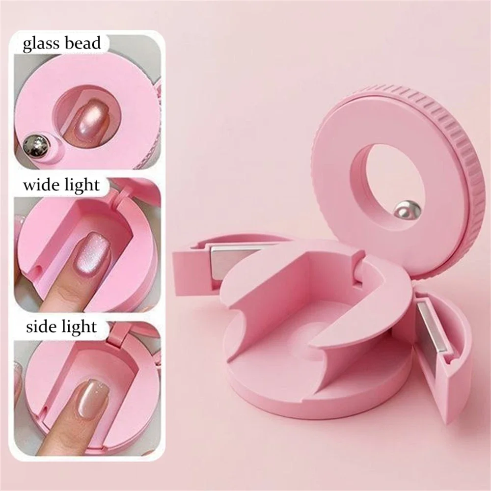 Automatischer Katzenaugen-Nagelmagnet, superstarker rotierender Magnet für French Manicure, Gel-Lack, Glasperlenmagnet, DIY-Nagelkunstwerkzeug für Anfänger – Detail 13